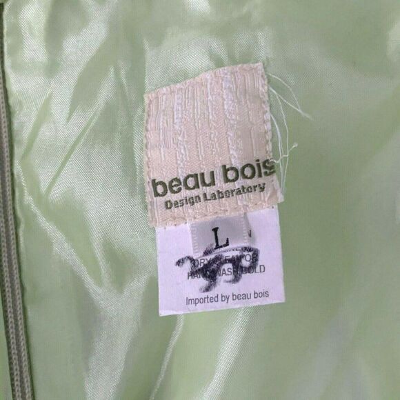 Beau Bois Linen Blend Midi Circle Skirt L Green - Picture 5 of 5